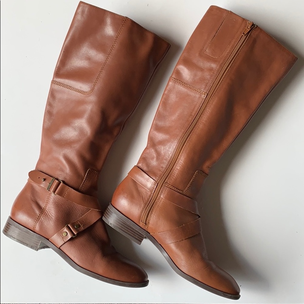 Nine West - Brown Leather Riding Boots